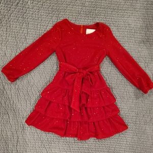 Girls Red Holiday Dress